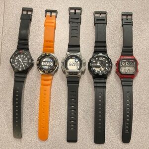 Instant Casio Collection, 5 watch lot, working batteries